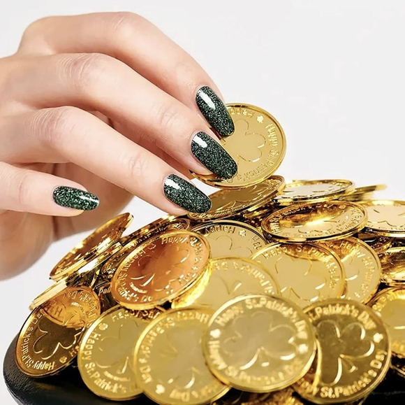 Last chance! Color Street Gaelic Greenery LIMITED EDITION Dark Green Glitter - Picture 3 of 12